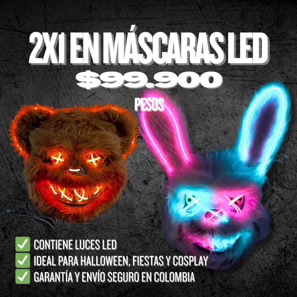PROMOCION 2X1 MÁSCARAS LED ANIMAL