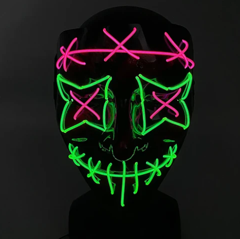 MEGA COMBO Máscara Terrorífica Doble Luz + Arma