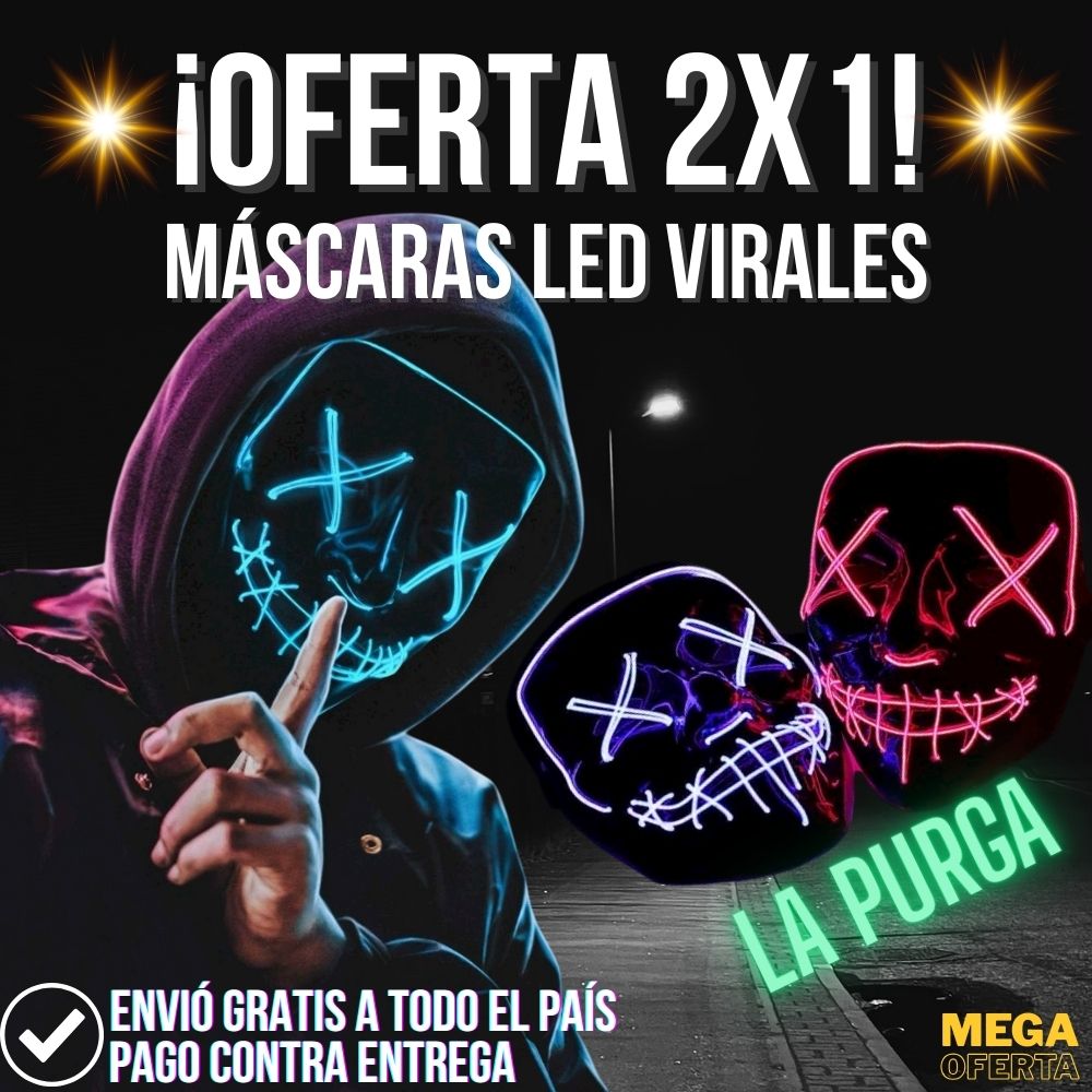 GRAN OFERTA 2X1 MÁSCARAS LED DE LA PURGA